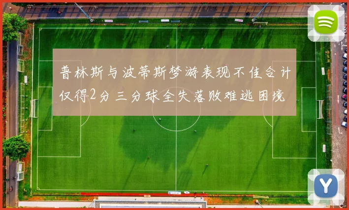 普林斯与波蒂斯梦游表现不佳合计仅得2分三分球全失落败难逃困境